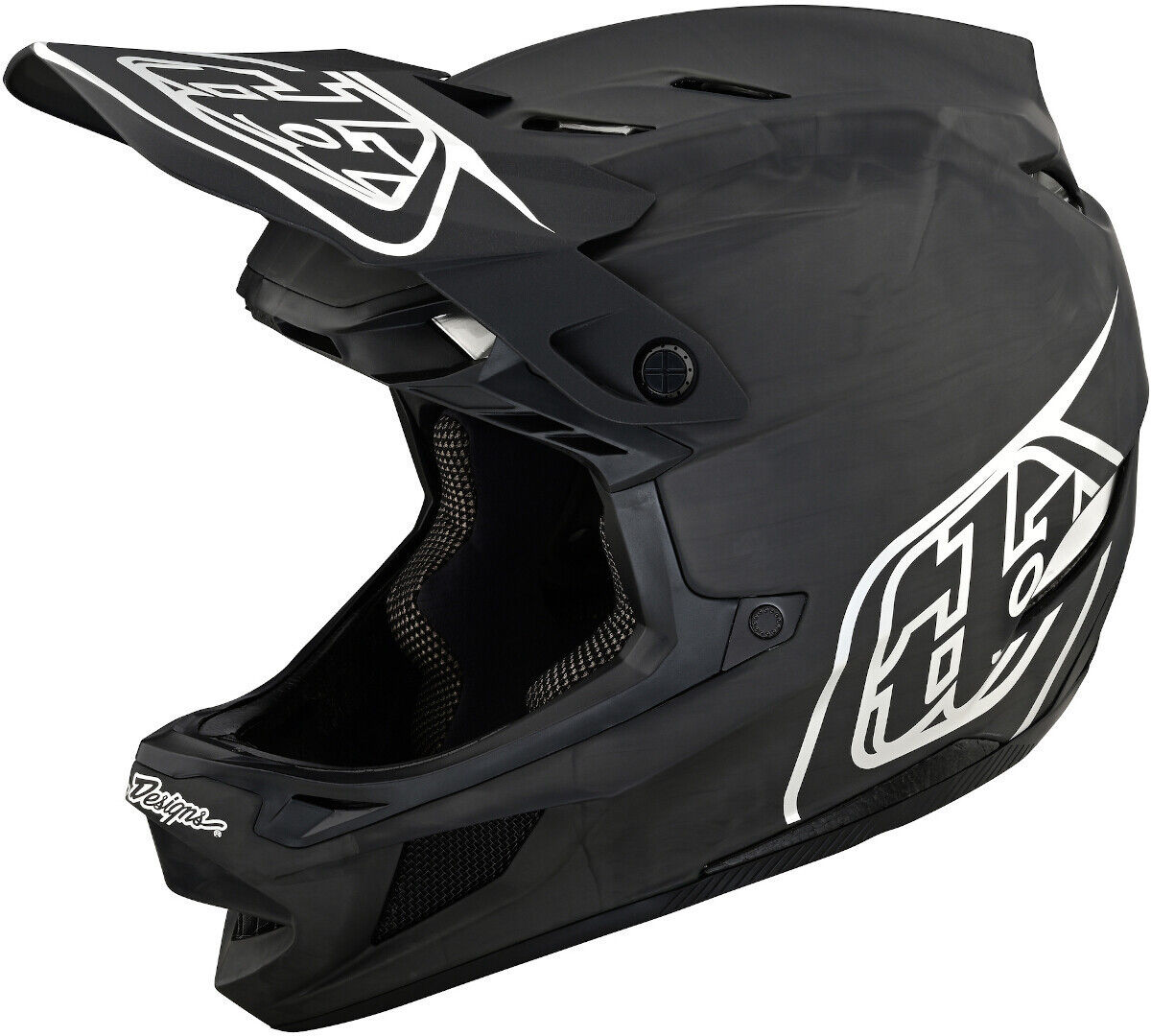 Lee D4 Stealth MIPS Carbon Casco cuesta abajo - Negro Plata