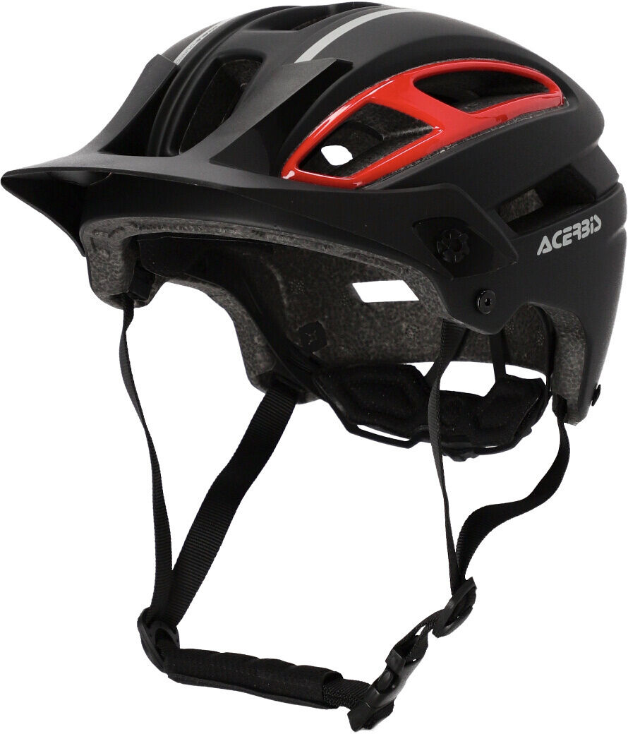 Acerbis Doublep Casco MTB - Negro Rojo (L XL)