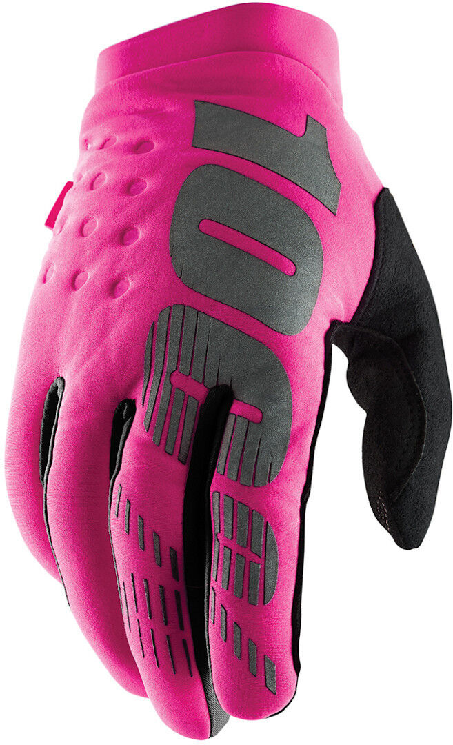 100% Brisker Guantes de bicicleta para damas - Negro Rosa (S)