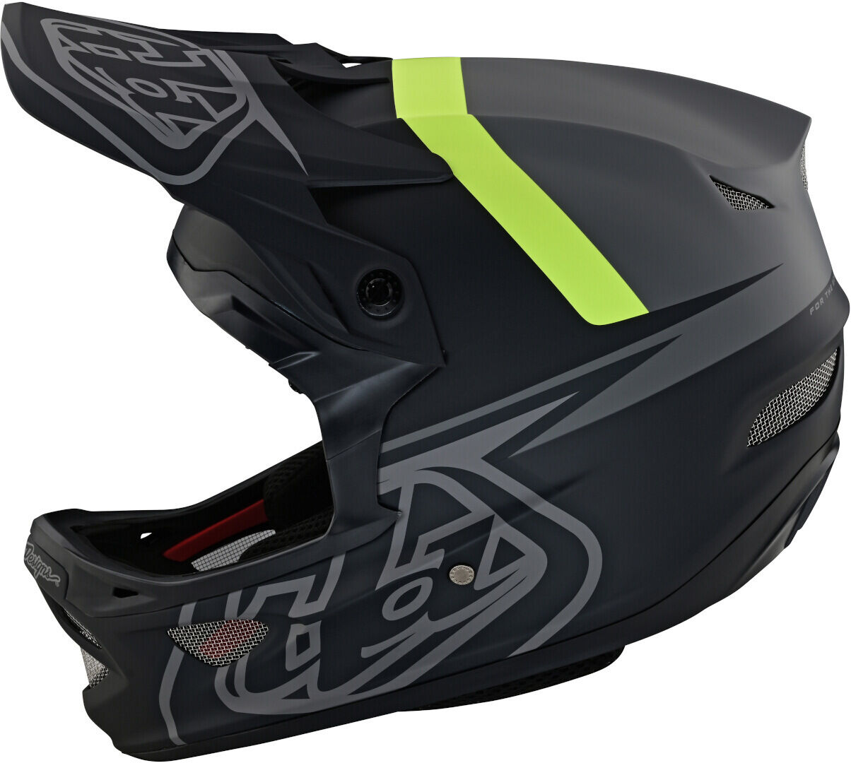 Lee D3 Fiberlite Slant Casco de descenso - Negro Gris Verde (XS)