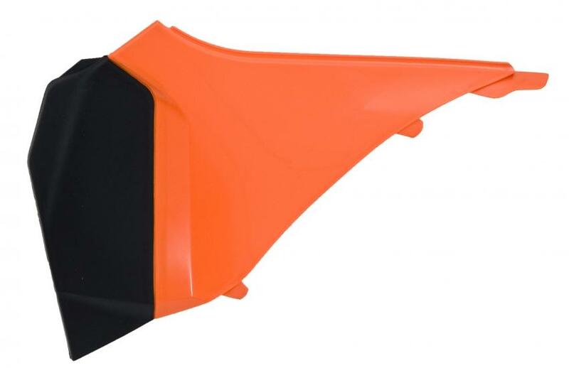 Race Tech Cubierta de la caja de aire izquierda KTM naranja/negra -