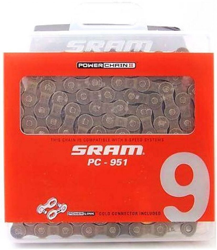 Sram 951 114 eslabones 9v power link cadena bicicleta  (UNICA)