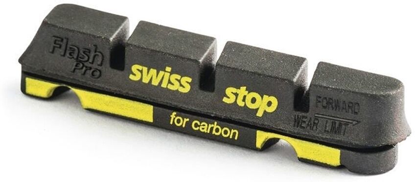 Swiss Stop kit 4 zapatas flash carbono zapatas de freno bici Negro (UNICA)