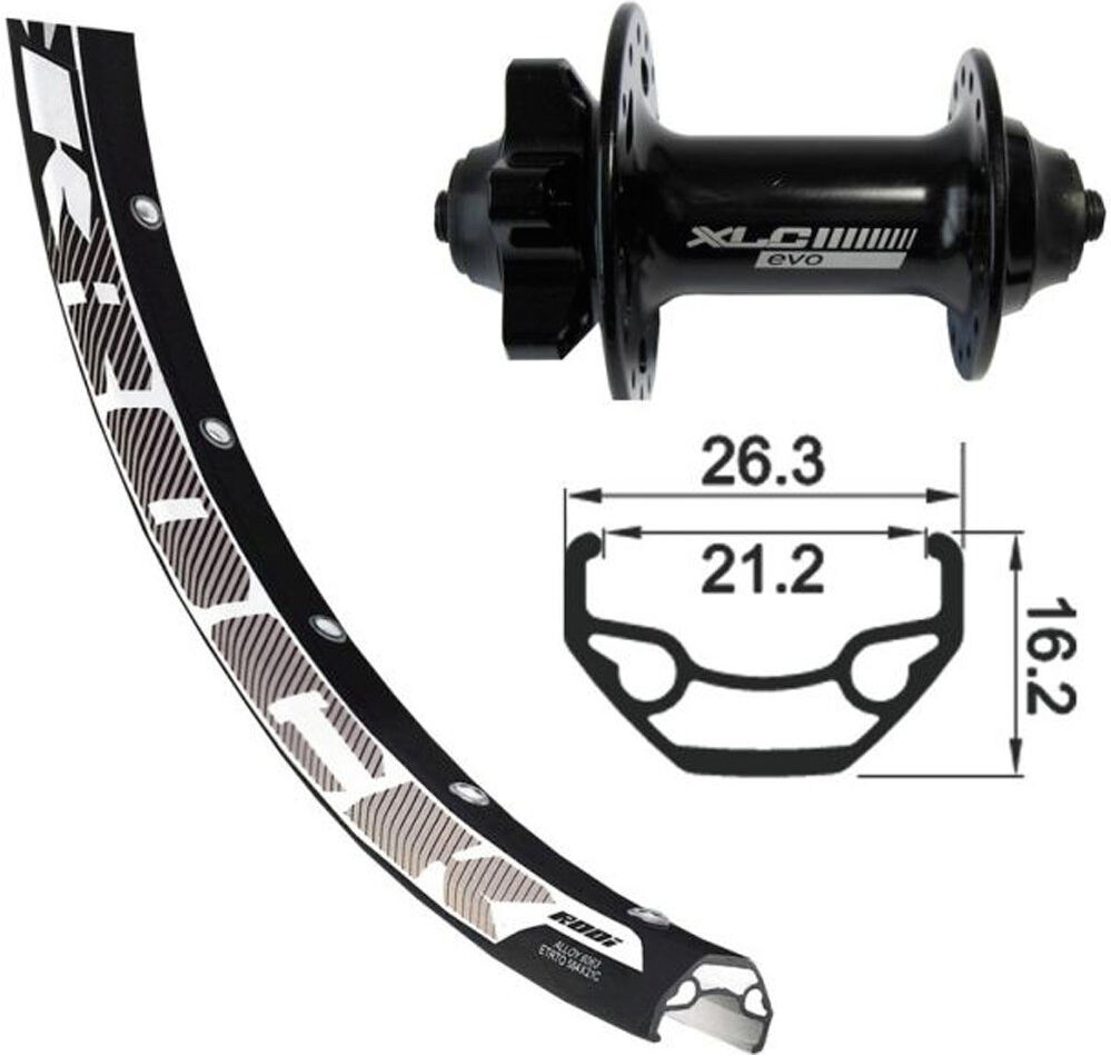 Xlc xlc rueda delant29 eje 100mm c/rapido 6 ruedas mtb  (UNICA)