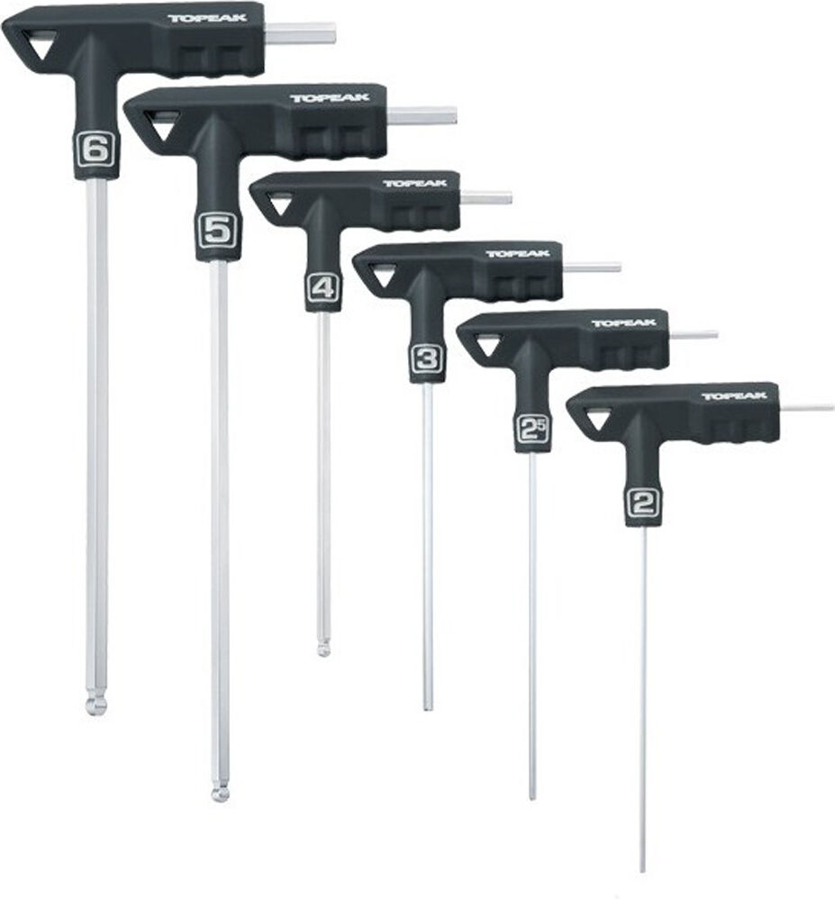 Topeak t-handle duohex wrench set 14x78x16 herramientas bicicleta Negro (UNICA)