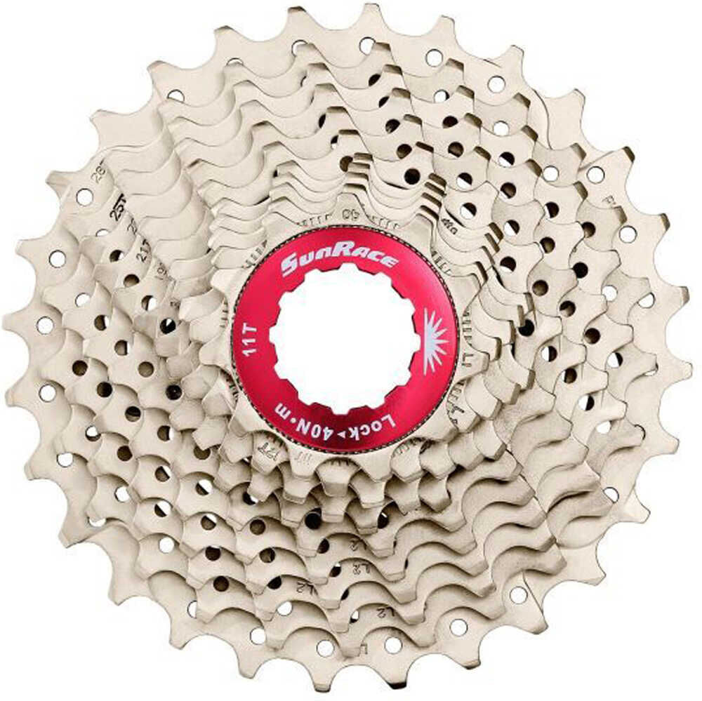 Sun Race cassette aluminio metal 11v11-28 cassette mtb Rojo (UNICA)