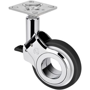 - Roue Plet. Lisboa Chrome-Noir D-60 Frein s. - Chrome / Chrome blanc