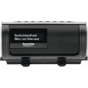 Digitradio Bike 1 - Radio Dab+ pour vélo (Dab, fm, boîtier étanche IP65, écran oled, Streaming Audio Bluetooth, Support Universel pour Guidon/Cadre, Batterie, 2 Watts) Noir/argenté (0000/392 - Technisat