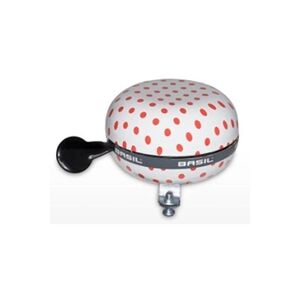 GENERIQUE Basil big bell ding dong sonnette polka dot blanc rouge 80 mm - Publicité