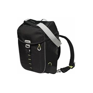 Basil Sacoche arriere velo laterale miles daypack lateral droit-gauche waterproof 14l fluo Noir liseret jaune - Publicité