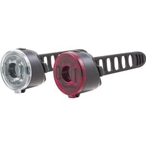 Lineo Spanninga set d'éclairage DOT XB LED batterie blanc/rouge 2-pièces - Publicité