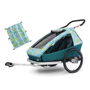 CROOZER Remorque de velo enfant Kid Vaaya 2 Colourful Journey, pare-soleil