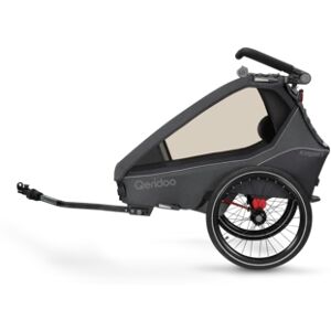 Qeridoo® Remorque de velo enfant Kidgoo1 Steel Grey collection 2023