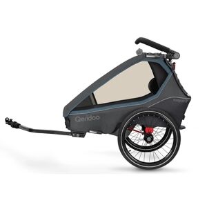 Qeridoo® Remorque de vélo enfant Kidgoo2 Navy Blue