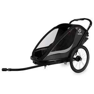 hamax Remorque de velo enfant Cocoon ONE reglage position couchee grey/black