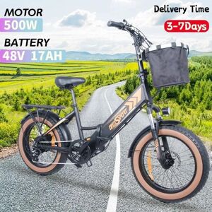 Vélo électrique avec panier détachable et pliable, vélo électrique, entrepôt polonais, OT29, 48V, 17ah, 500W, 25 Km/h - Publicité