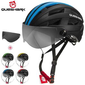 Lunettes magnétiques casque de cyclisme adulte vtt vélo casquette de sécurité casque de vélo lentille grise L taille 58-64 cm