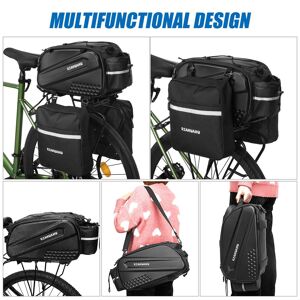 Sac de siège arrière de vélo, sac de coffre de vélo étanche, sac de siège arrière de porte-vélo avec sac latéral