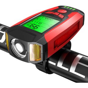 yiquan BIKIGHT 3-en-1 350LM COB Lampe de vélo + Klaxon USB + Compteur de vitesse Écran LCD 5 modes Phare de vélo étanche avec k - Publicité