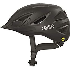 ABUS Casque de ville Urban-I 3.0 MIPS Casque de vélo avec feu arrière, visière et fermeture magnétique pour la circulation en ville pour hommes et femmes Gris Mat, M - Publicité