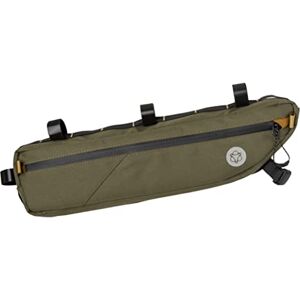 AGU Sacoche Vélo Tube 5,5L Bikepacking, Sacoche de Cadre, Hydrofuge, Réfléchissante, Montage Simple, 100% Polyester Recyclé Army Green - Publicité