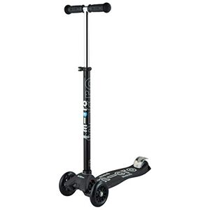 Micro Maxi Deluxe Trottinette Noir/Gris 5-12 ans Tige Réglable Plateau surélevé Garçon Fille 3 Roues - Publicité