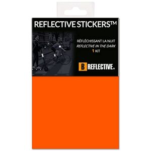 B REFLECTIVE 3M® Colors™, Feuille Autocollants Rétro-Réfléchissants à découper, Multi Support : Vélo, Scooter, Trottinettes, Tous Types de Casques, 3M Technology, 20x30 cm, Orange - Publicité