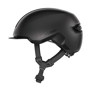 ABUS Urban Helm HUD-Y à LED arrière magnétique rechargeable & fermeture magnétique casque de vélo cool pour usage quotidien pour hommes et femmes noir mat, taille M - Publicité