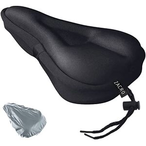 Housse de Selle de Vélo Large Mousse à Mémoire et Coussin de siège en Gel  Extra Doux avec Housse étanche, avec Cordon de Serrage, pour VTT, Vélo  d'Appartement