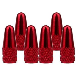 SENZEAL 6pcs Bouchons de Valve Le Vélo de Roue d'alliage d'aluminium de Casquettes Anti-poussière de Bicyclette Française Couvre Le (Rouge) - Publicité