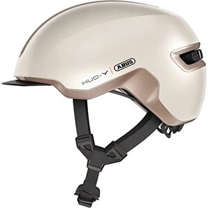 ABUS Urban Helm HUD-Y à LED arrière magnétique rechargeable & fermeture magnétique casque de vélo cool pour usage quotidien pour hommes et femmes Beige Mat, taille M - Publicité
