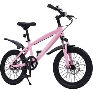 FENNNDS Vélo pour enfant de 18 pouces, 5 couleurs, VTT de qualité supérieure, en acier au carbone, pour garçons, filles, femmes et hommes, pour les excursions sportives en plein air (rose) - Publicité