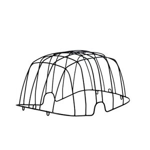 BASIL wire Space Frame for Animal Basket Buddy, Steel, Dimensions (LxWxH): 45 x 36 x 27cm Unisex-Adult, None, Taille Unique - Publicité