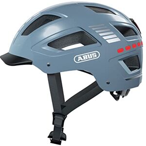 ABUS Casque de vélo avec lumière Hyban 2.0 LED Avant et arrière et coque rigide robuste Pour homme et femme Bleu brillant, taille XL - Publicité