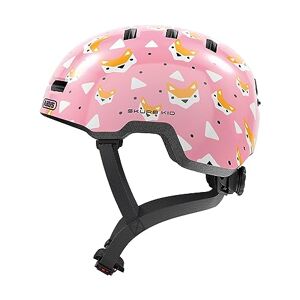 ABUS Casque pour enfants Skurb Kid casque de vélo robuste au look skater avec place pour une tresse et designs variés pour filles et garçons rose avec renards, taille M - Publicité