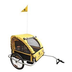 M-Wave Kids Ride Easy Remorque de vélo Pliable pour Enfant avec Cadre en Acier Argenté 60 x 75 x 28 cm - Publicité