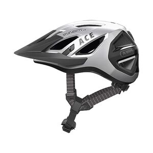 ABUS Casque de ville Urban-I 3.0 ACE casque de vélo sportif avec feu arrière LED, visière rallongée et fermeture magnétique pour hommes et femmes argent, taille L - Publicité