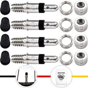 ANYKING Ensemble Complet de Valve de vélo de 16 pièces, 4 valves de vélo, Valve de vélo de Remplacement, Valve Dunlop, Capuchons, écrou de Jante, écrou Union pour Valve Standard NV DV Puky - Publicité