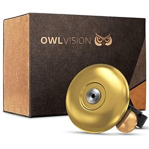 OWL VISION Sonnette de vélo Cymbal de haute qualité [compatibilité universelle] Sonnette de vélo rétro très claire – Sonnette de vélo premium pour VTT et vélo de course – Accessoires de vélo – - Publicité