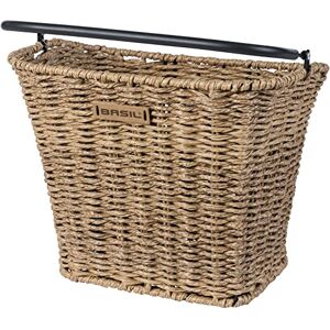 Basil Bremen front bicycle basket (rattan look) / / removable seagrass - Publicité