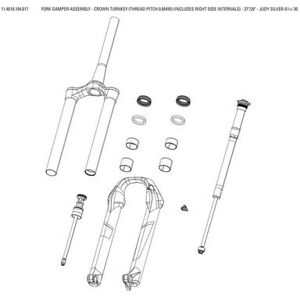 Kit Compression Complet Fourche Rockshox Crw Trnk 27"/29" Judy /30 Gris - Publicité