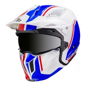 MT Helmets Casque transformable MT Helmets Streetfighter SV bleu-blanc brillant -