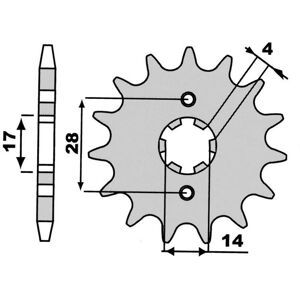 1Tek Tuning Pignon 14 dents pas 420 Derbi