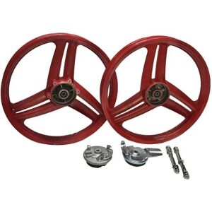 1Tek Origine Jantes pour Peugeot 103 SP/MVL 17a rouges type Grimeca (paire)