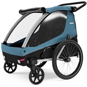 Thule Courier 2 - Remorque vélo enfant Aegean Blue 2 places - Publicité