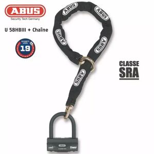 Antivol U + Chaine Abus 58Hb3+12Ks80L Sra