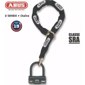 ABUS Antivol U + Chaine Abus 58Hb3+12Ks80L Sra