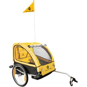 M-Wave - Stalwart Kid 2 - Remorque pour enfant taille 60 x 75 x 28 cm, jaune - Publicité