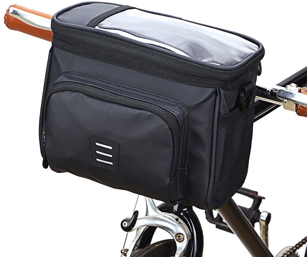 Vtt Vélo Sac De Cyclisme Isolé Panier Avant Poche Vélo Portable Vélo Guidon Support Pour Téléphone Antipoussière Cyclisme Pièces