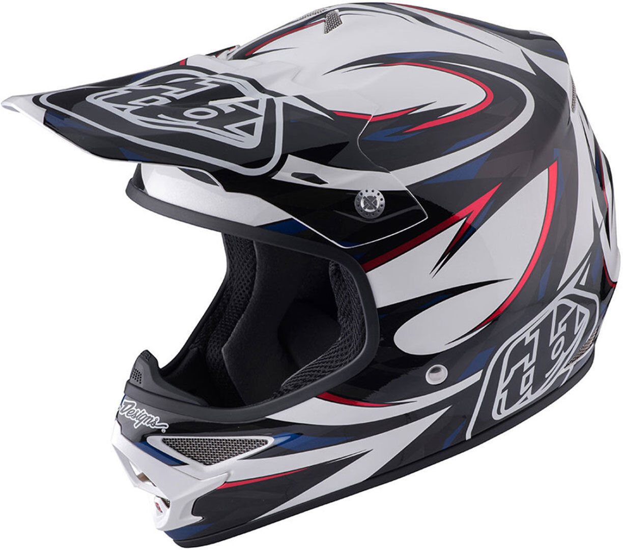 Troy Lee Designs Air Vortex Motorcycle Cross Helmet Casque de croix de moto Bleu Argent taille : XS